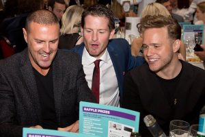 Paul Lytton with Paddy McGuinness and Olly Murs